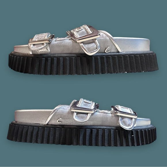 🎉HP🎉 NWOB Circus by Sam Edelman Chrissy Slide Sandals in Silver. Size 7.5 - Picture 9 of 10